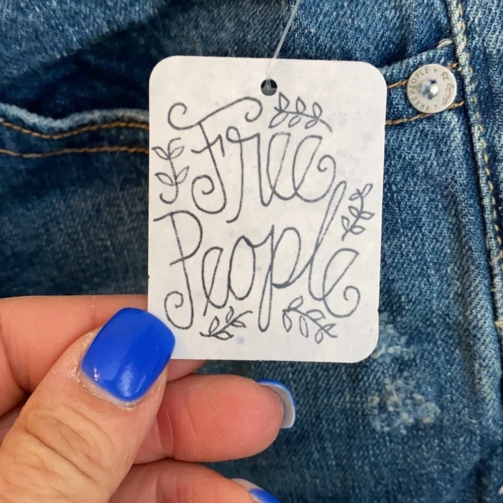 We The Free Regular Low Rise Button Fly Distressed Jeans